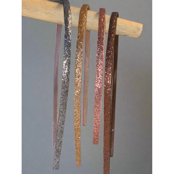 Set of 4 Metallic Glitter Headbands – Assorted Colors - Picture 2 of 2